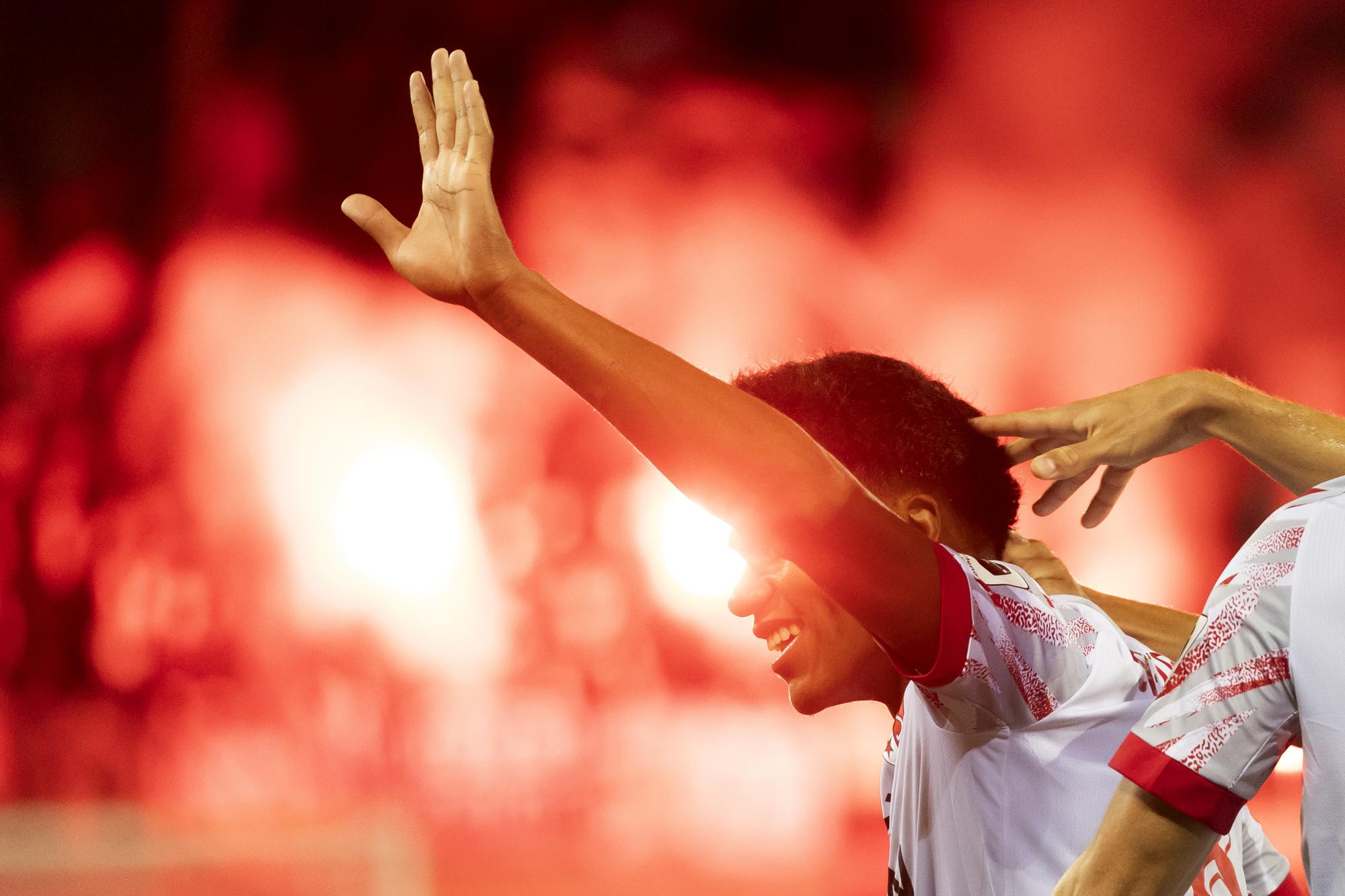 Joie éphémère pour le milieu du FC Sion Baltazar Costa après son but contre Thoune.