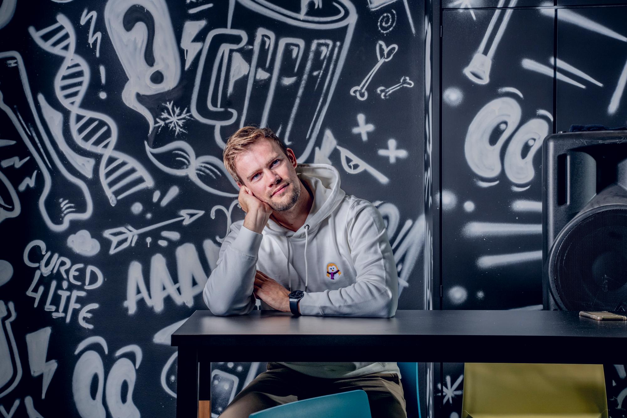 GERMAIN ARTHUR fondateur et CEO de OneDoc, photographié à Genève dans les locaux de l'entreprise, le 28.09.2023 © David Wagnières