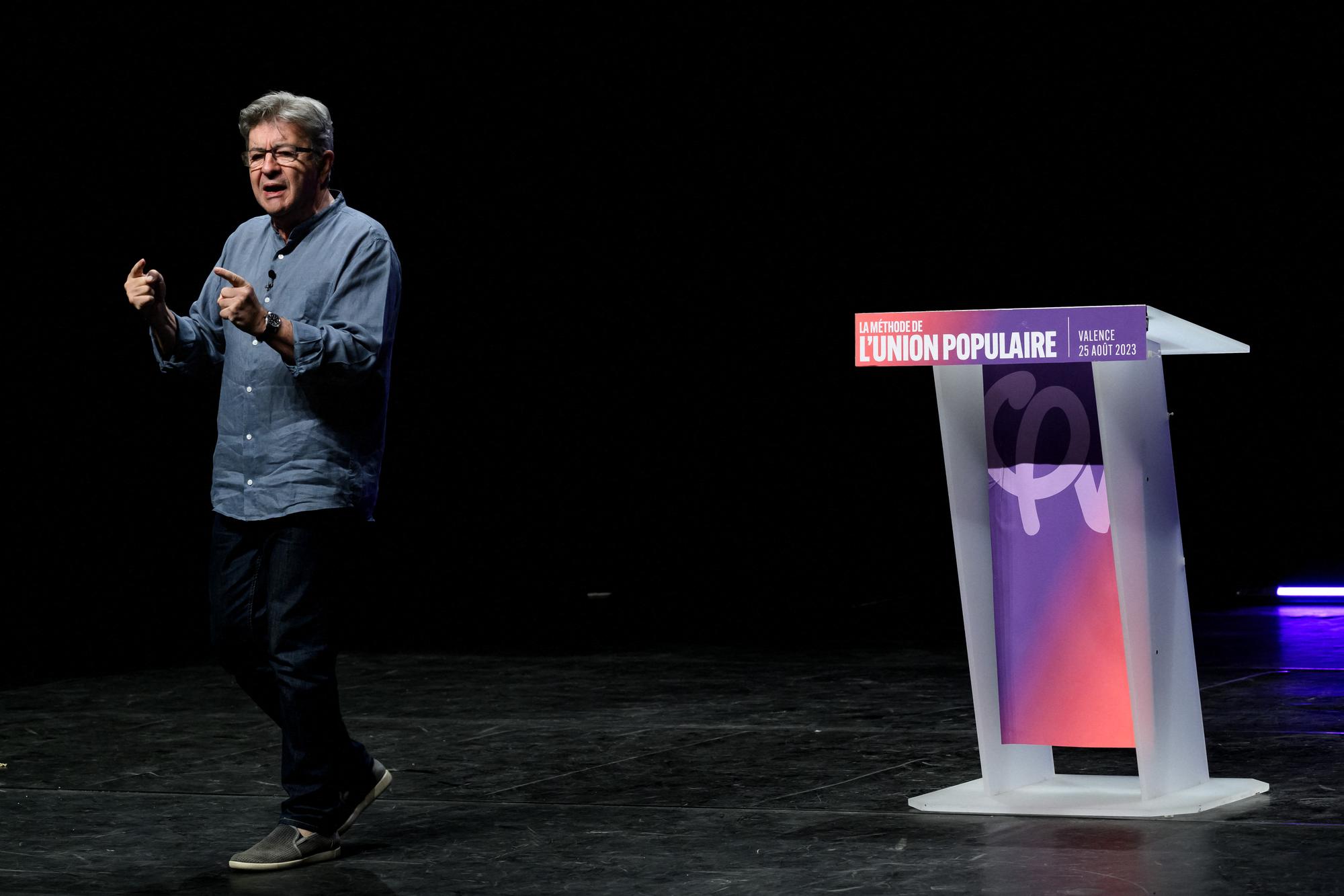 Jean-Luc Mélenchon en août à Valence.