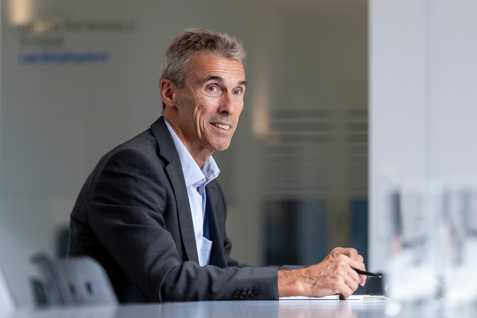 Severin Moser, Präsident des Schweizerischen Arbeitgeberverbands/Président d'Union Patronale Suisse Les Employeurs, am/le 07.11.2023 in/à Bern. Foto/Image: Nicole Philipp