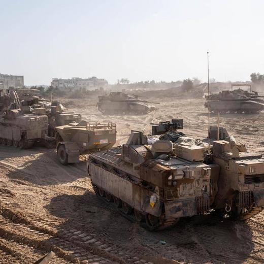 (231112) -- GAZA, Nov. 12, 2023 (Xinhua) -- This photo released by the Israel Defense Forces (IDF) on Nov. 12, 2023 shows Israeli troops conducting ground operations in northern Gaza Strip. (IDF/Handout via Xinhua)