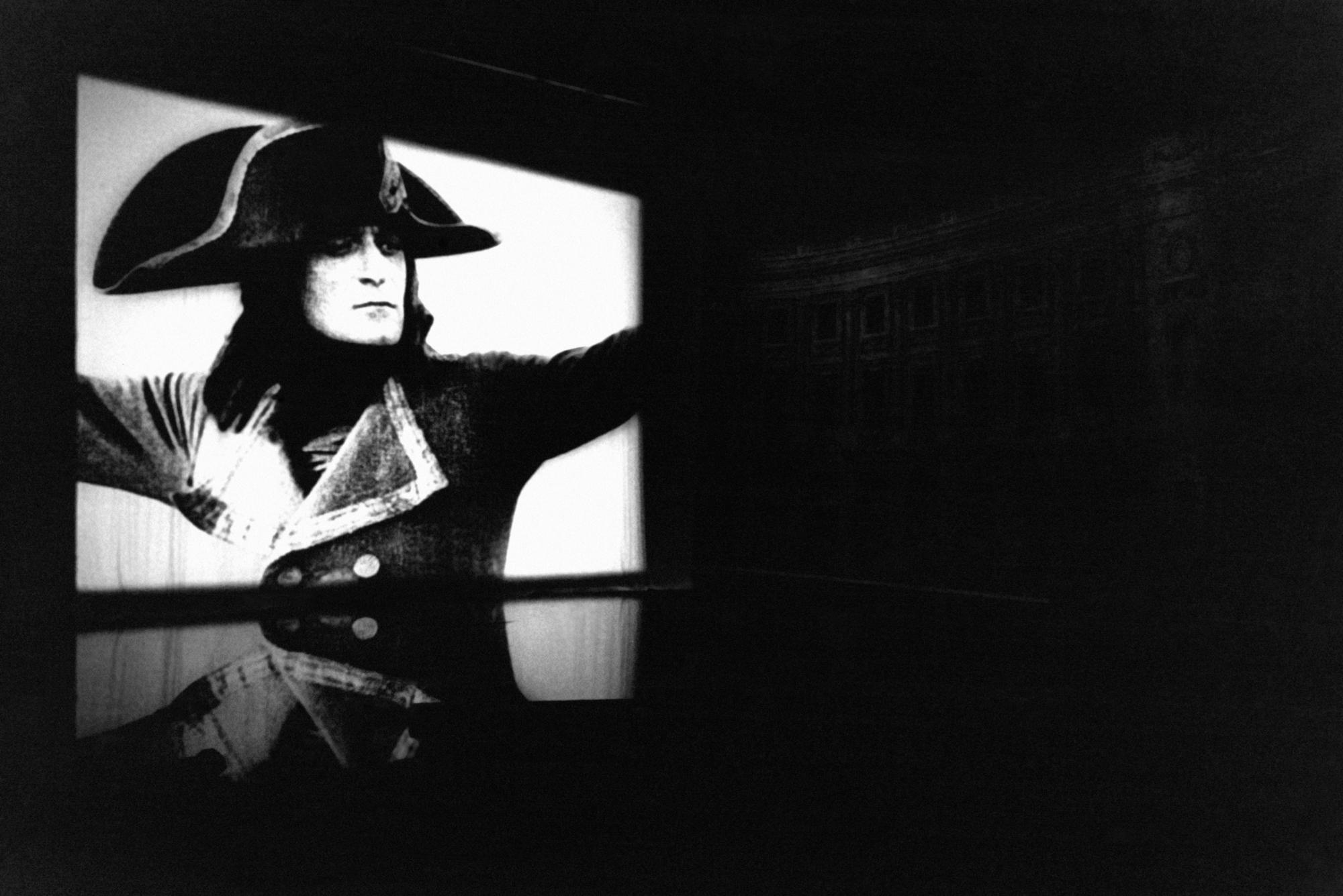 Projection du film ?Napoléon? d'Abel Gance, pour l'exposition ?La Traversée de Paris?, à La Défense, dans les Hauts-de-Seine, en France. (Photo by Marc TULANE/Gamma-Rapho via Getty Images)