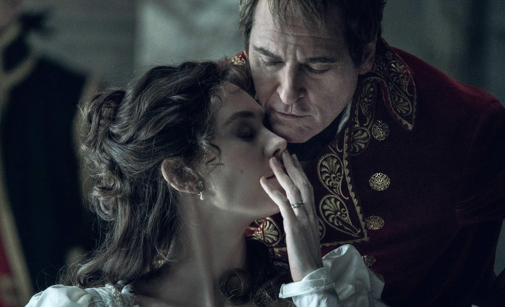 Joaquin Phoenix stars as Napoleon Bonaparte and Vanessa Kirby stars as Empress Josephine in Apple Original Films and Columbia Pictures theatrical release of NAPOLEON. Photo by: Aidan Monaghan