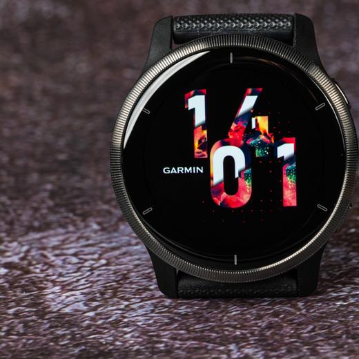 01.04.2022 Kyiv, Ukraine: The Garmin Venu 2 watch in black edition