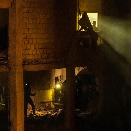 A la suite de l'explosion dans la banlieue sud de Beyrouth où a été tué le chef du Hamas Saleh el-Arouri, le 2 janvier 2024.