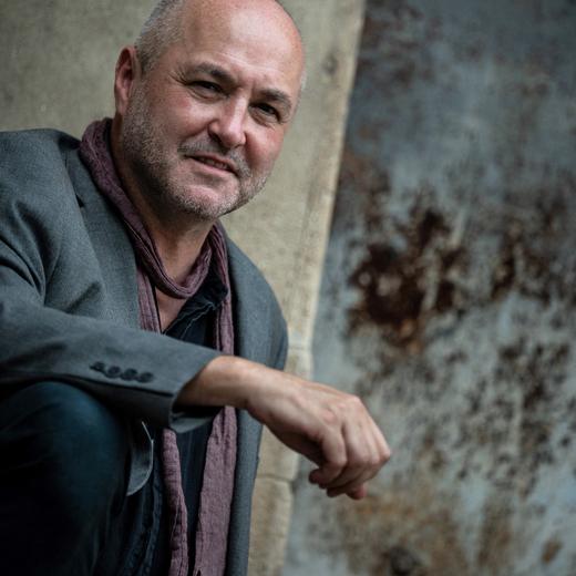 Irish writer Colum McCann, winner of the Montluc Resistance and Freedom literary prize 2021, poses as he visits Lyon Montluc Prison National Memorial on September 4, 2021 in Lyon. (Photo by JEFF PACHOUD / AFP)