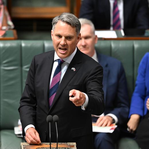 QUESTION TIME, Australian Deputy Prime Minister Richard Marles speaks during Question Time in the House of Representatives at Parliament House in Canberra, Thursday, February 8, 2024. ACHTUNG: NUR REDAKTIONELLE NUTZUNG, KEINE ARCHIVIERUNG UND KEINE BUCHNUTZUNG CANBERRA AUSTRALIAN CAPITAL TERRITORY AUSTRALIA PUBLICATIONxNOTxINxAUSxNZLxPNGxFIJxVANxSOLxTGA Copyright: xLUKASxCOCHx 20240208001899421527