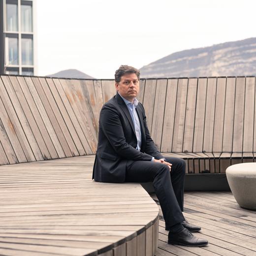 Thomas Haagensen, directeur executive Europe d'Easyjet, photographié à Genève le 9 février 2024.