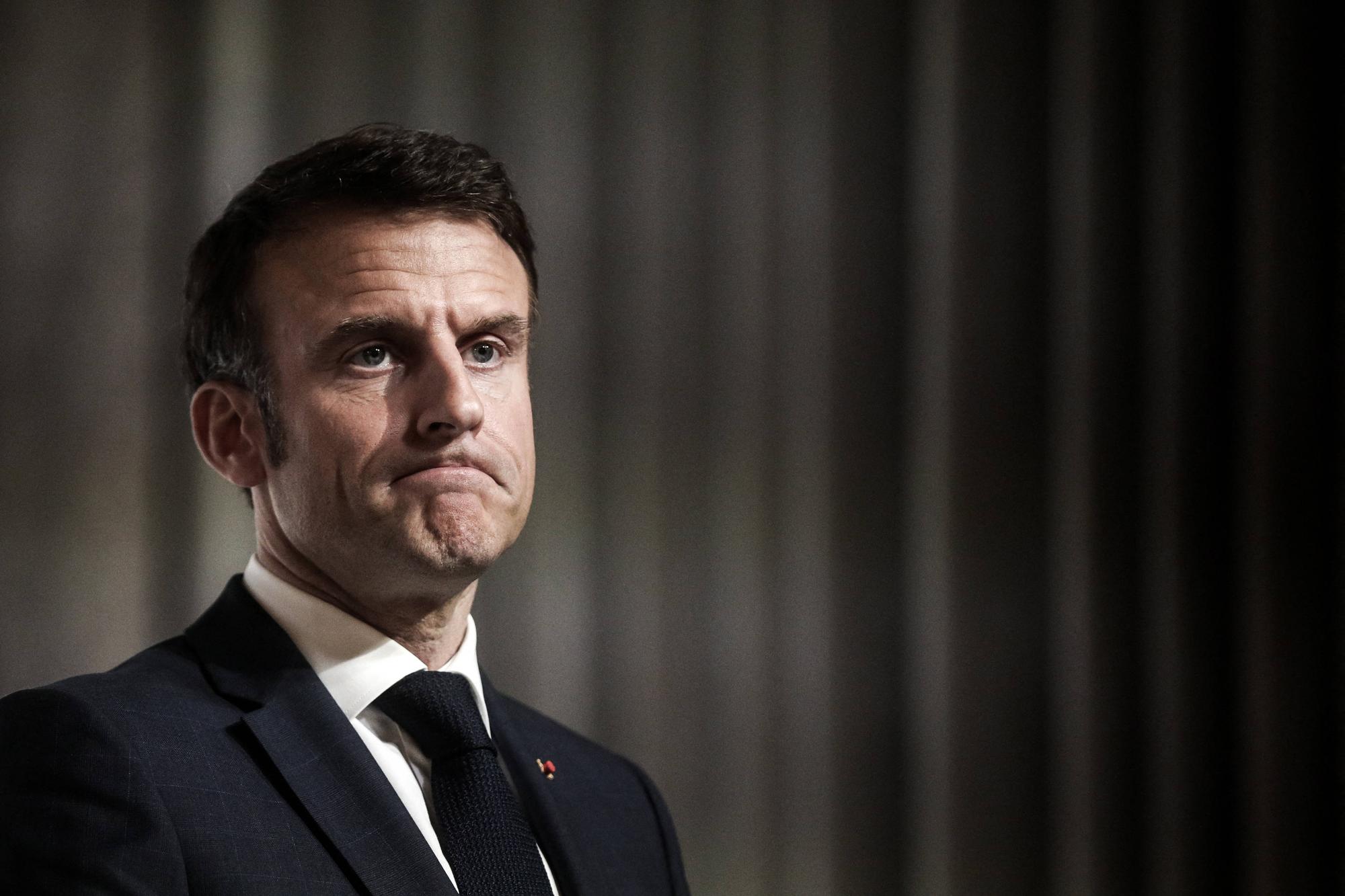 Emmanuel Macron à l'Elysée le 26 février.