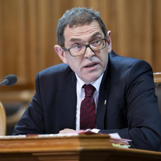 Jakob Stark, SVP-TG, spricht waehrend der Fruehlingssession der Eidgenoessischen Raete, am Donnerstag, 29. Februar 2024 im Staenderat in Bern. (KEYSTONE/Anthony Anex)