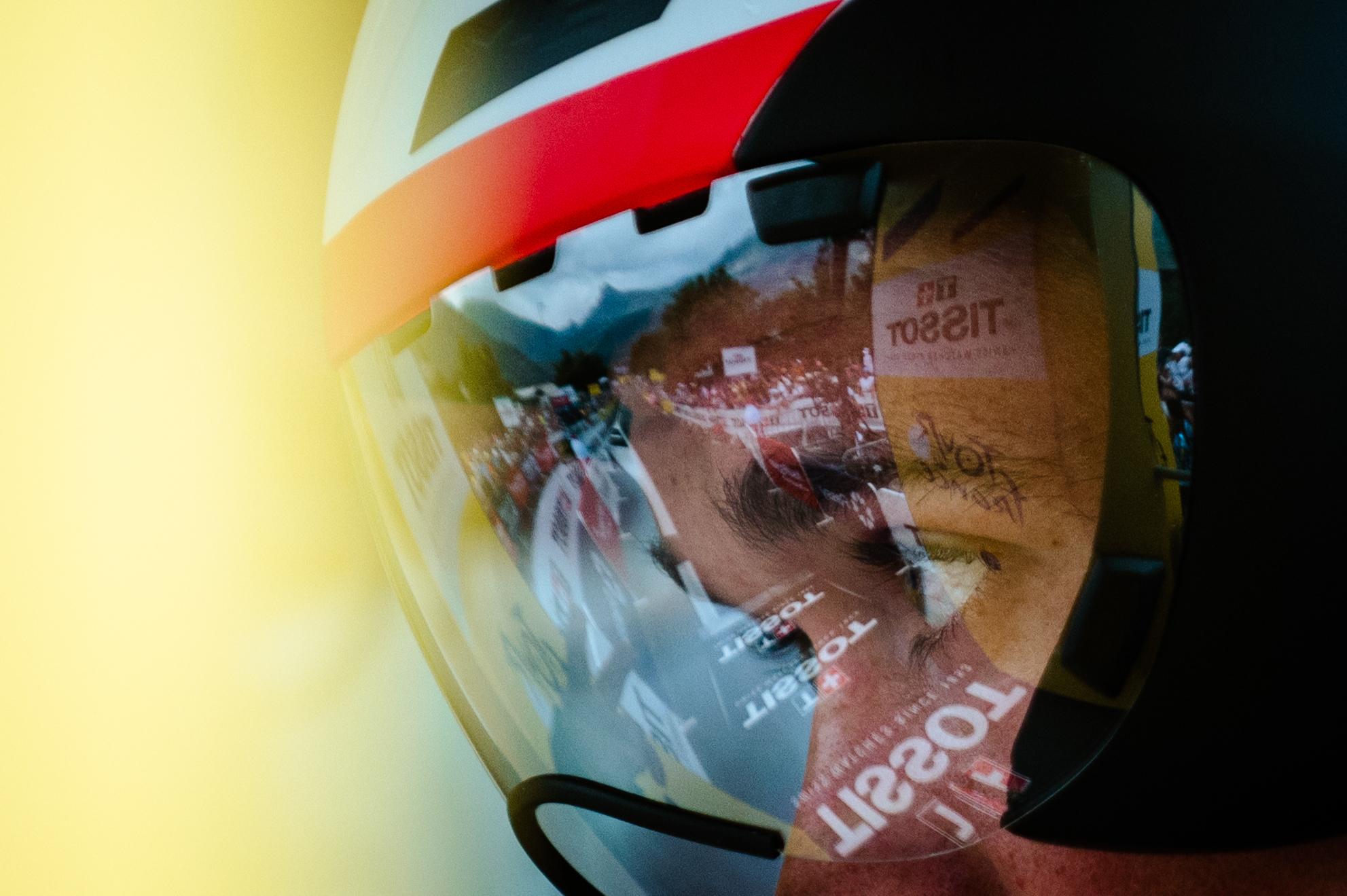 Mads Pedersen (Lidl-Trek) prend le départ du contre-la-montre individuel entre Passy et Combloux. 18e étape du Tour de France 2023.