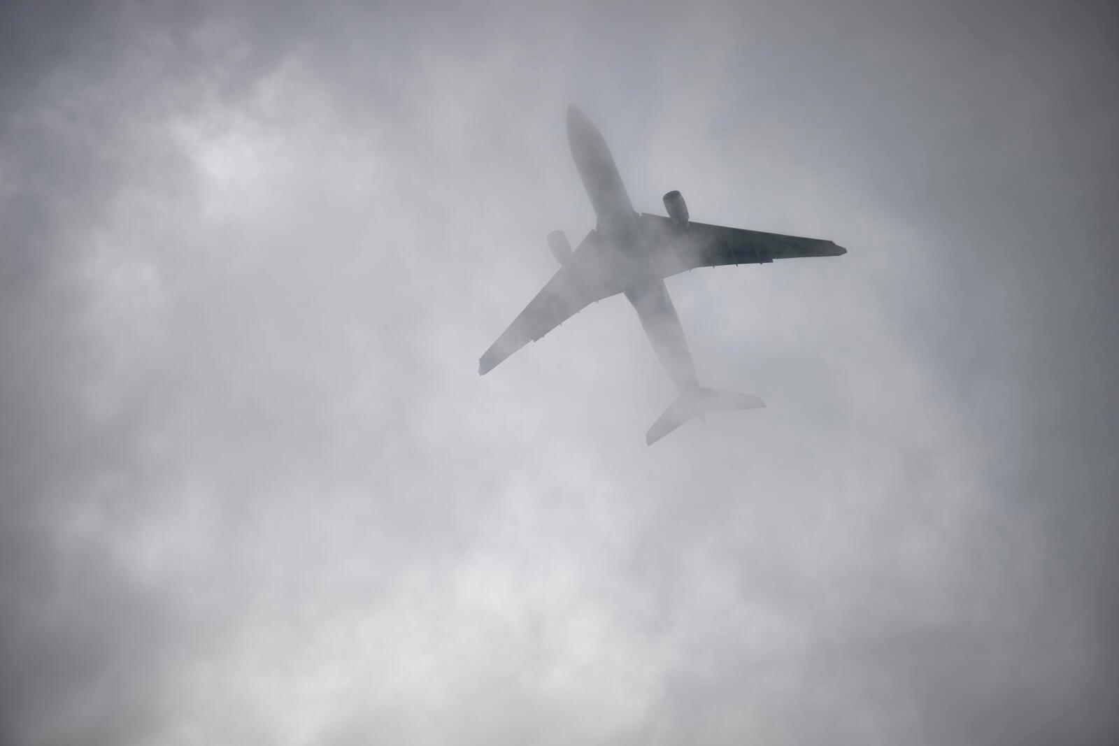 Les avions en approchent de l'aéroport de Genève.4.2022. Eddy Mottaz / le Temps